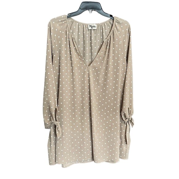 Show Me Your Mumu Size Medium Astrid Tunic Dotcha Miss Me Tunic Top Tan #GH11-5 - Picture 2 of 10